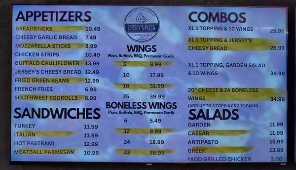 Menu photo 3 Jersey's Pizza - Murrieta Murrieta, CA Menu photo 3 Jersey's Pizza - Murrieta Murrieta, CA