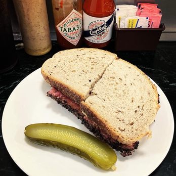 S&P - Pastrami on rye with mustard, and pickle at S&P Lunch - Sandwiches Near Me - New York, New York S&P - Pastrami on rye with mustard, and pickle at S&P Lunch - Sandwiches Near Me - New York, New York