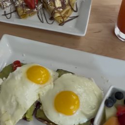 Avocado toast and nutella crepes Avocado toast and nutella crepes