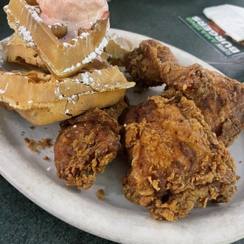 Metro Diner - Fried Chicken & Waffles with STRAWBERRY BUTTER!!! - American Near Me - Fredericksburg, Virginia Metro Diner - Fried Chicken & Waffles with STRAWBERRY BUTTER!!! - American Near Me - Fredericksburg, Virginia