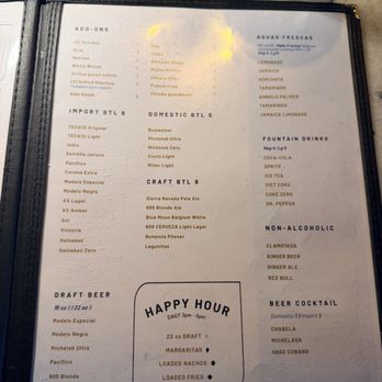 D'Poly Taco Grill & Beer - Menu as of 7/7/26 - Mexican Near Me - El Centro, California
