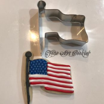 Fine Art Cookies - American flag cookie to go along with my flag cookie cutter. - Desserts Near Me Fine Art Cookies - American flag cookie to go along with my flag cookie cutter. - Desserts Near Me