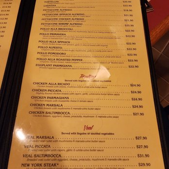 Ricado's Italian Restaurant - menu - Italian Near Me - Aiea, Hawaii