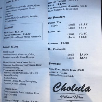 Cholula Grill & Kitchen - Menu. - Mexican Near Me - Harrison, New Jersey Cholula Grill & Kitchen - Menu. - Mexican Near Me - Harrison, New Jersey
