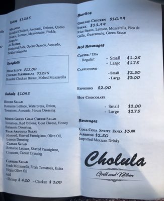 Menu photo 2 Cholula Grill & Kitchen Harrison, NJ Menu photo 2 Cholula Grill & Kitchen Harrison, NJ