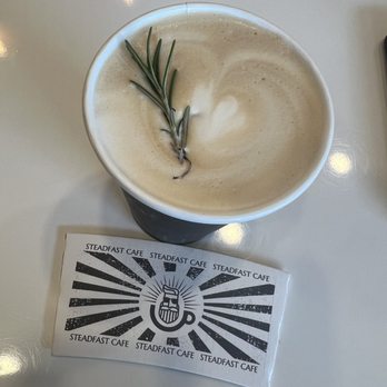 Steadfast Cafe - Decaf Rosemary latte - Coffee & Tea Near Me - Huntington Beach, California Steadfast Cafe - Decaf Rosemary latte - Coffee & Tea Near Me - Huntington Beach, California
