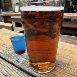 Shooter with a Christmas Fisherman beer