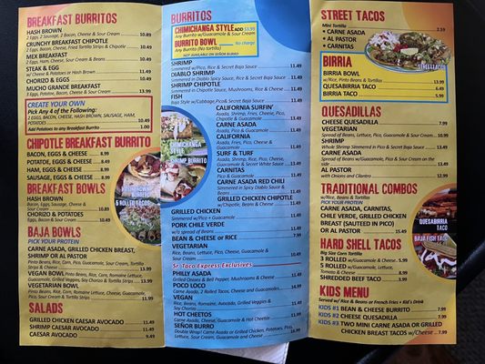 Menu photo 4 Senor Taco Express Gilbert, AZ