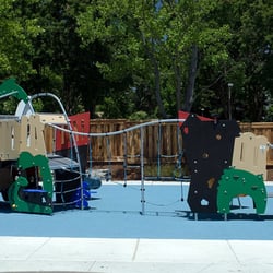 Dayspring Preschool - Dayspring Preschool's beautiful outdoor play area and climbing structure