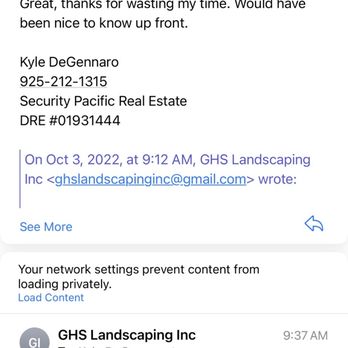 GHS Landscaping Inc - Super unprofessional response. What a joke of company. Trash. - Landscaping Near Me - El Sobrante, California