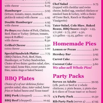 Hickory Pit - Menu - Barbeque Near Me - Jackson, Mississippi
