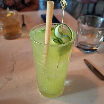Ember Kitchen - I can't remember what it was called,  but it was a mocktail with pisco added. - Latin American Near Me - Austin, Texas