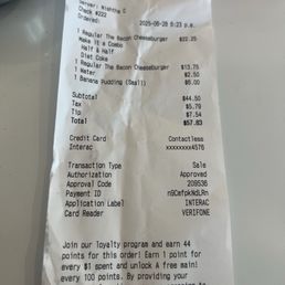 Two burgers for $57 ??? Too expensive for the quality which is similar to MacDonalds. Two burgers for $57 ??? Too expensive for the quality which is similar to MacDonalds.
