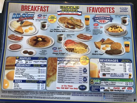 Menu photo 7 Waffle House Key Largo, FL