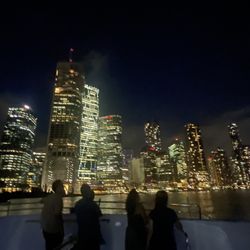 Brisbane CityCat Ferry - Brisbane city lights