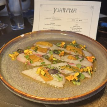 Johin'na - Peach Yellowtail Sashimi - Japanese Near Me - Birmingham, Alabama