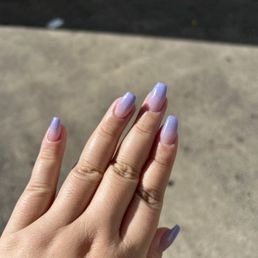 Ombré purple coffin nails by Brenda Ombré purple coffin nails by Brenda