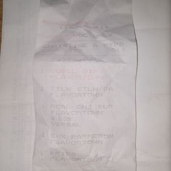 Guy Fieri's Flavortown Kitchen - Receipt showing "well done" - Food Delivery Services Near Me Guy Fieri's Flavortown Kitchen - Receipt showing "well done" - Food Delivery Services Near Me