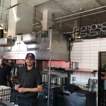Eggslut - The kitchen with a friendly worker! - Breakfast & Brunch Near Me - Los Angeles, California Eggslut - The kitchen with a friendly worker! - Breakfast & Brunch Near Me - Los Angeles, California
