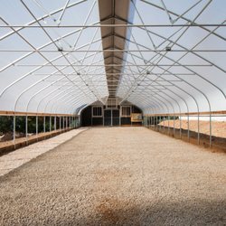 Fullbloom Light Deprivation Greenhouse Center - 30'x100' Fullbloom Light Deprivation Greenhouse, Dep System Open