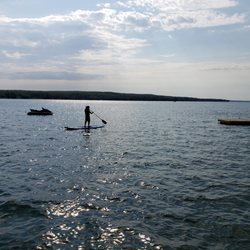 Hubbard Lake Sands Resort - A paddle board for your use