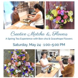 One-day tea & flower event at Arakawa Pottery! May 24, 1-5 PM. RSVP on our website!