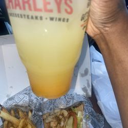 Charleys Cheesesteaks - Mango lemonade chicken Philly and fries