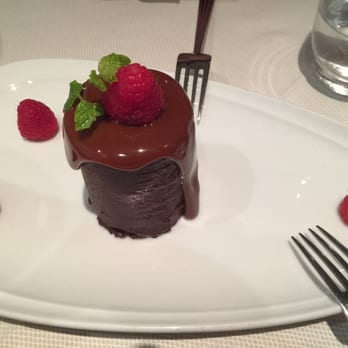 Cafe Central - Chocolate Mousse Tower $7 w/caramel & raspberries. I recommend above some other desserts I've tried. But I'm more of a chocoholic. - Salad Near Me - El Paso, Texas