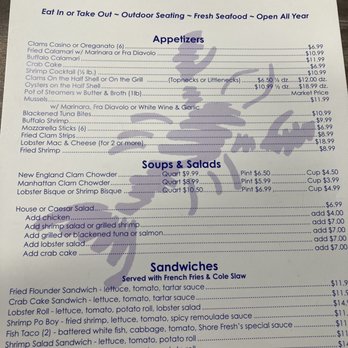 Shore Fresh Seafood Market & Restaurant - Winter 2021 menu - Seafood Markets Near Me - Point Pleasant, New Jersey