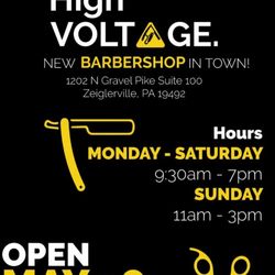 High Voltage Barbershop - Opening our doors this weekend! Come check us out!!!