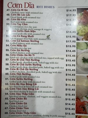 Menu photo 1 Pho Long Colton, CA