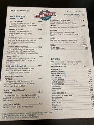 Menu photo 8 Joe's Bakery & Coffee Shop Austin, TX