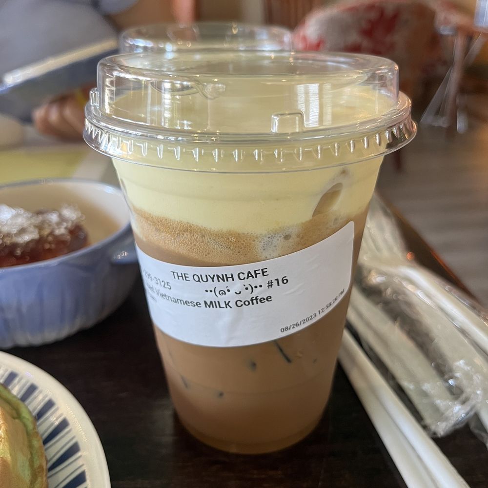 The Quynh Cafe - Iced Vietnamese milk coffee with egg foam - Desserts Near Me - Duluth, Georgia The Quynh Cafe - Iced Vietnamese milk coffee with egg foam - Desserts Near Me - Duluth, Georgia