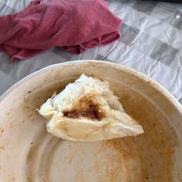 Baked BBQ Pork Bun (we cut it in half) Baked BBQ Pork Bun (we cut it in half)