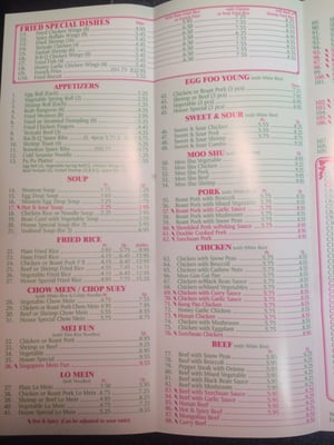 Menu photo 5 China Star Pompano Beach, FL