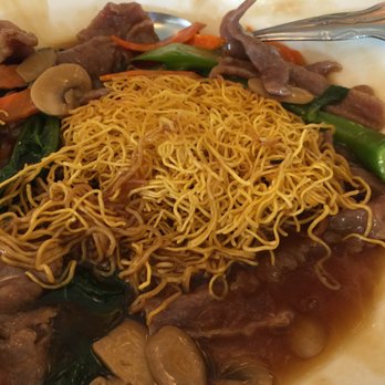 Capital Seafood - Look..we ordered beef crispy noodles, not noodles soup, plus the beef chewed like gum. Terrible - Dim Sum Near Me - Arcadia, California