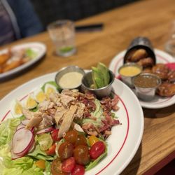 Twin Cities 400 Tavern - Rotisserie Chicken Cobb and pretzel bites