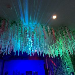 Flowers decorating the ceiling
