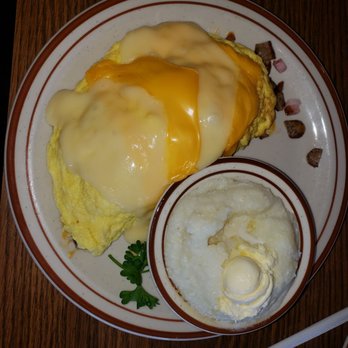 Stagecoach Restaurant - Meat omelet with buttered grits - American Near Me - Elk Grove, California