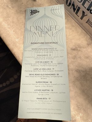 Menu photo 1 Teatro ZinZanni Chicago, IL Menu photo 1 Teatro ZinZanni Chicago, IL