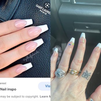 Diva Nails Spa - What I asked for and what I got with added accent butterflies - Nail Salons Near Me - Lakewood, Washington Diva Nails Spa - What I asked for and what I got with added accent butterflies - Nail Salons Near Me - Lakewood, Washington