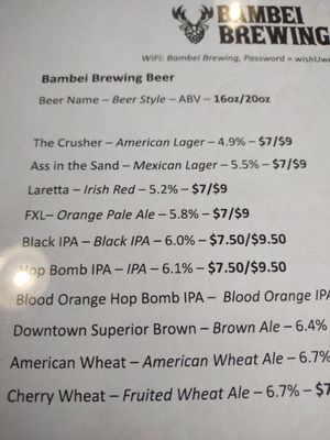 Menu photo 3 Bambei Brewing Company Superior, CO