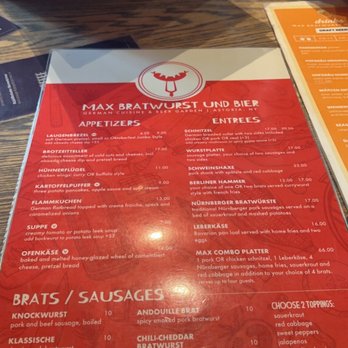 Max Bratwurst und Bier - Menu - German Near Me - Astoria, New York Max Bratwurst und Bier - Menu - German Near Me - Astoria, New York