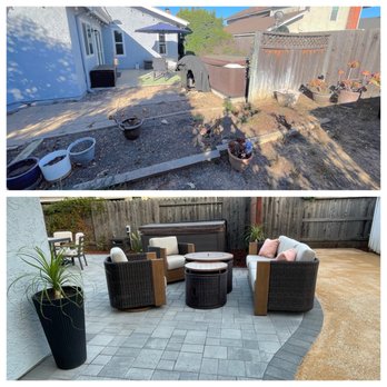 Manuel Cisneros Landscape Design - Before and after patio - Landscaping Near Me Manuel Cisneros Landscape Design - Before and after patio - Landscaping Near Me