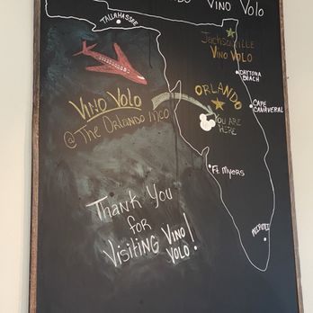 Vino Volo - Cute map location on chalkboard - Wine Bars Near Me - Orlando, Florida Vino Volo - Cute map location on chalkboard - Wine Bars Near Me - Orlando, Florida