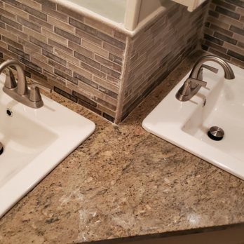 G G Greer Plumbing - Install of ceramic drop in sinks into marble vanity top - Plumbing Near Me G G Greer Plumbing - Install of ceramic drop in sinks into marble vanity top - Plumbing Near Me