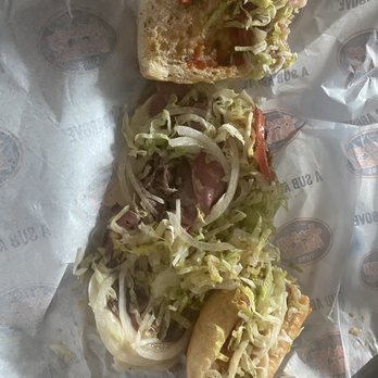 Jersey Mike's Subs - My roast beef sandwich. 2 slices of roast beef on a $9.00 sandwich. - Delis Near Me - Garden City Park, New York Jersey Mike's Subs - My roast beef sandwich. 2 slices of roast beef on a $9.00 sandwich. - Delis Near Me - Garden City Park, New York