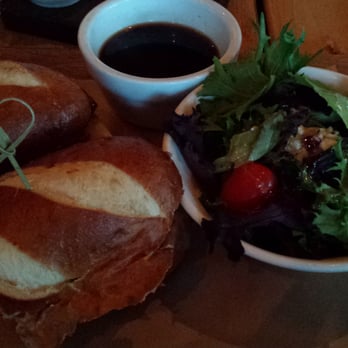 Moxies Richmond Restaurant - Beef dip with side salad - Steakhouses Near Me - Richmond, British Columbia