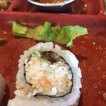 Togo Sushi - look at the top left of the cali roll - smallest avocado piece in the world - Sushi Bars Near Me - New Westminster, British Columbia Togo Sushi - look at the top left of the cali roll - smallest avocado piece in the world - Sushi Bars Near Me - New Westminster, British Columbia