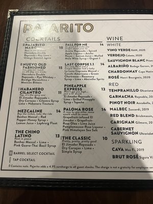 Menu photo 2 Pajarito Edina, MN Menu photo 2 Pajarito Edina, MN